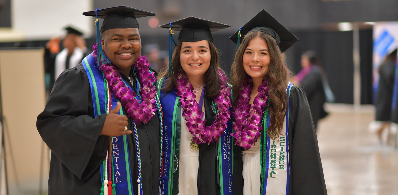 Graduating Students in their caps and gowns